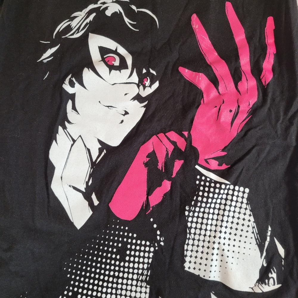 Persona 5 Joker Long Sleeve Black T Shirt XS New with Tags Hot Topic Small Flaw